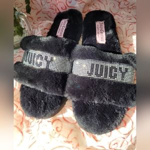 NWOT Juicy Couture faux fur lined slippers size 10